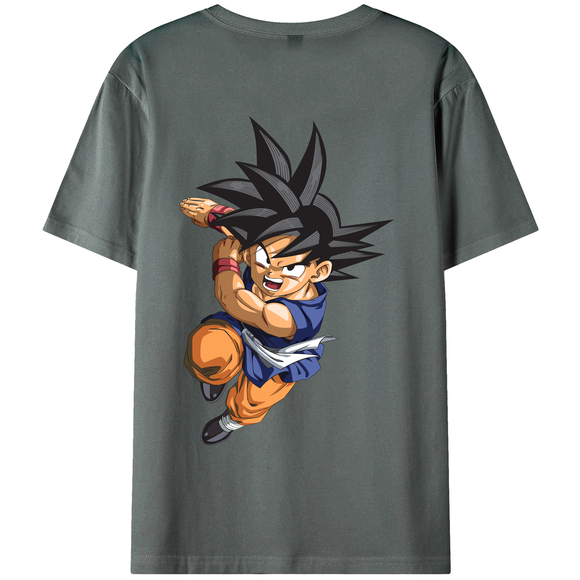 （画像用） ドラゴンボール 孫悟空（そん ごくう）Son Goku カカロット DRAGON BALL Kakarotto 綿100％ メンズ半袖Tシャツ（バックプリント） 通気性
